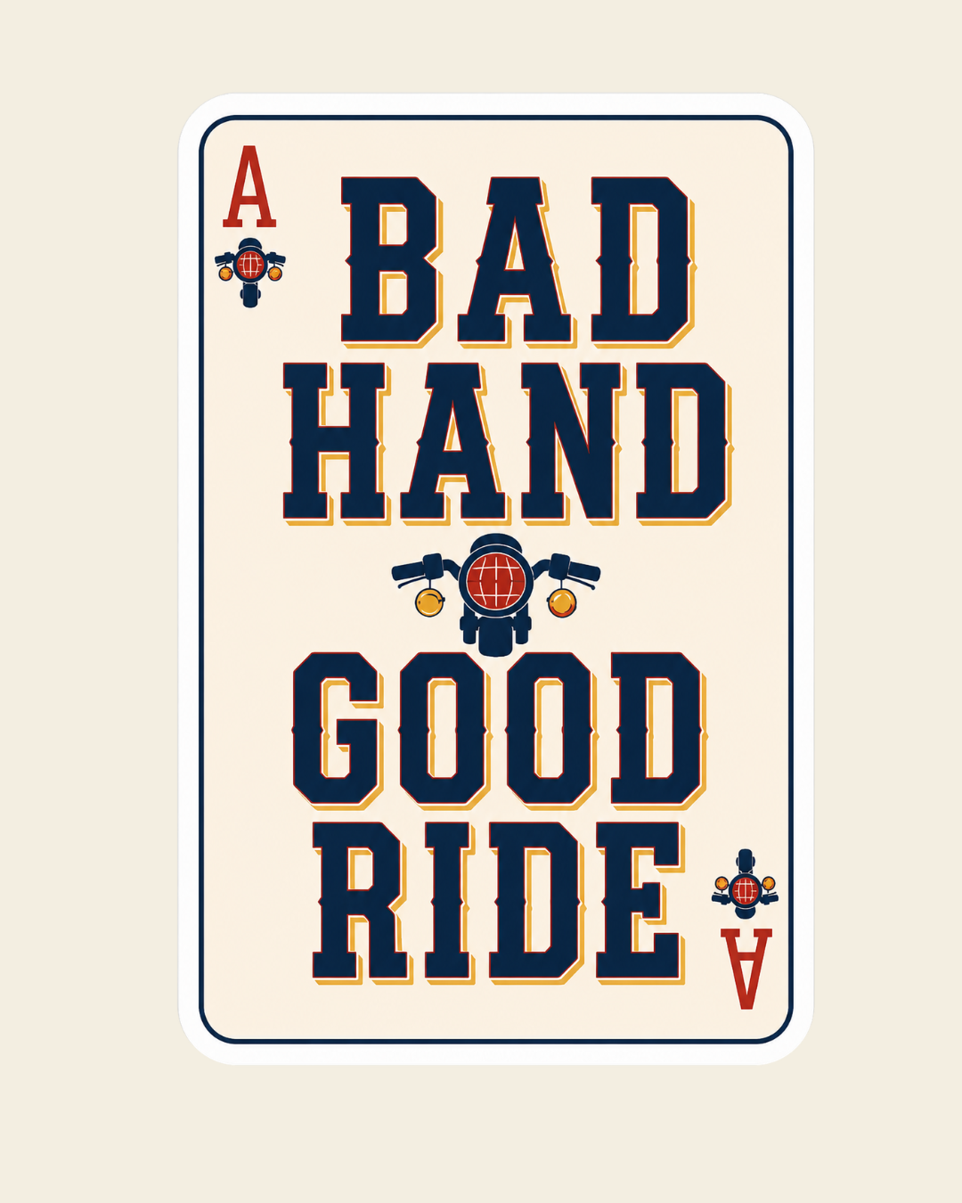 Bad Hand Good Ride  - Bag Patch Sticker