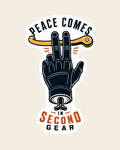 Peace Comes In Second Gear  - Bag Patch Sticker