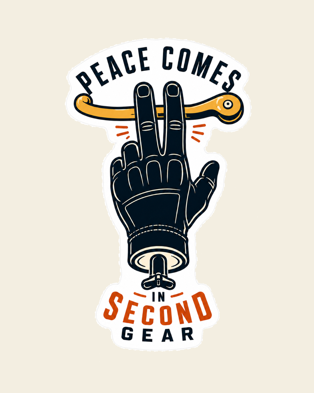 Peace Comes In Second Gear  - Bag Patch Sticker