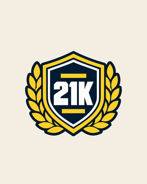 21K – Peel & Stick Half Marathon Patch