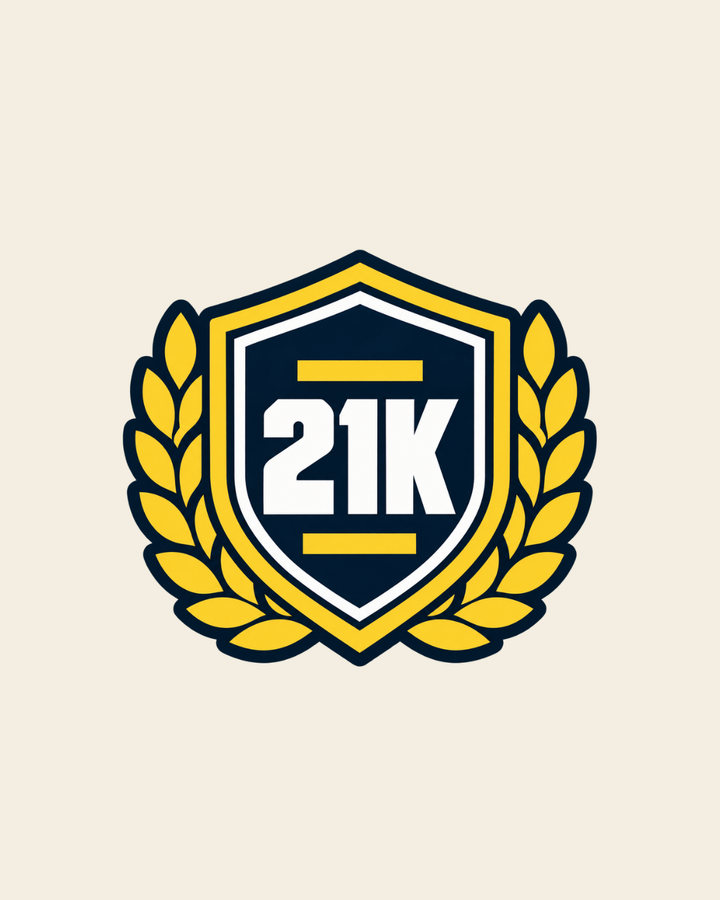 21K – Peel & Stick Half Marathon Patch