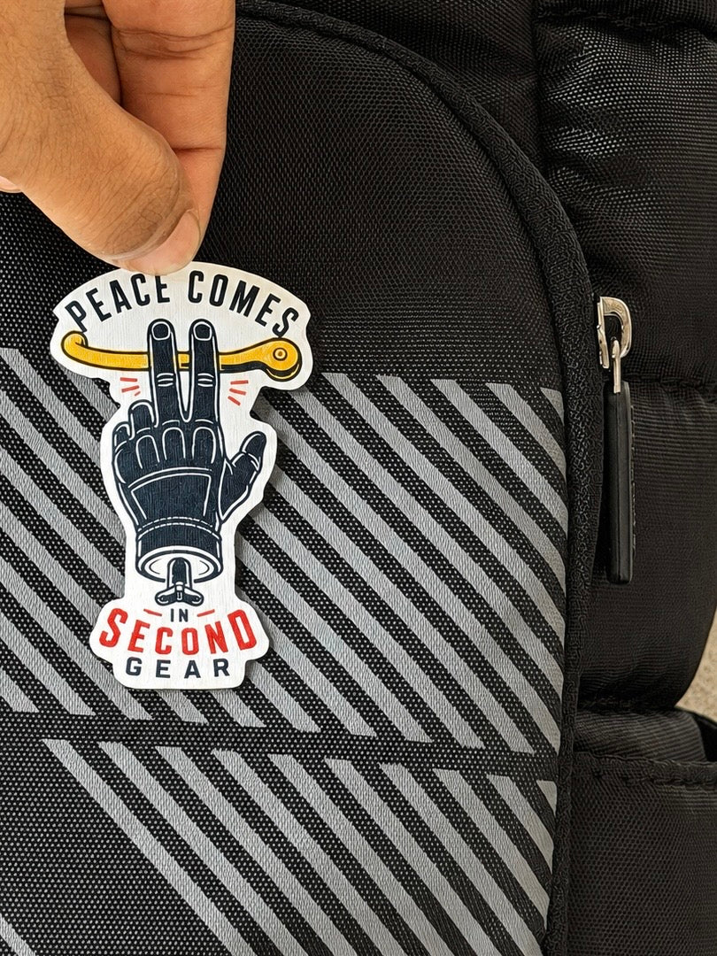 Peace Comes In Second Gear  - Bag Patch Sticker