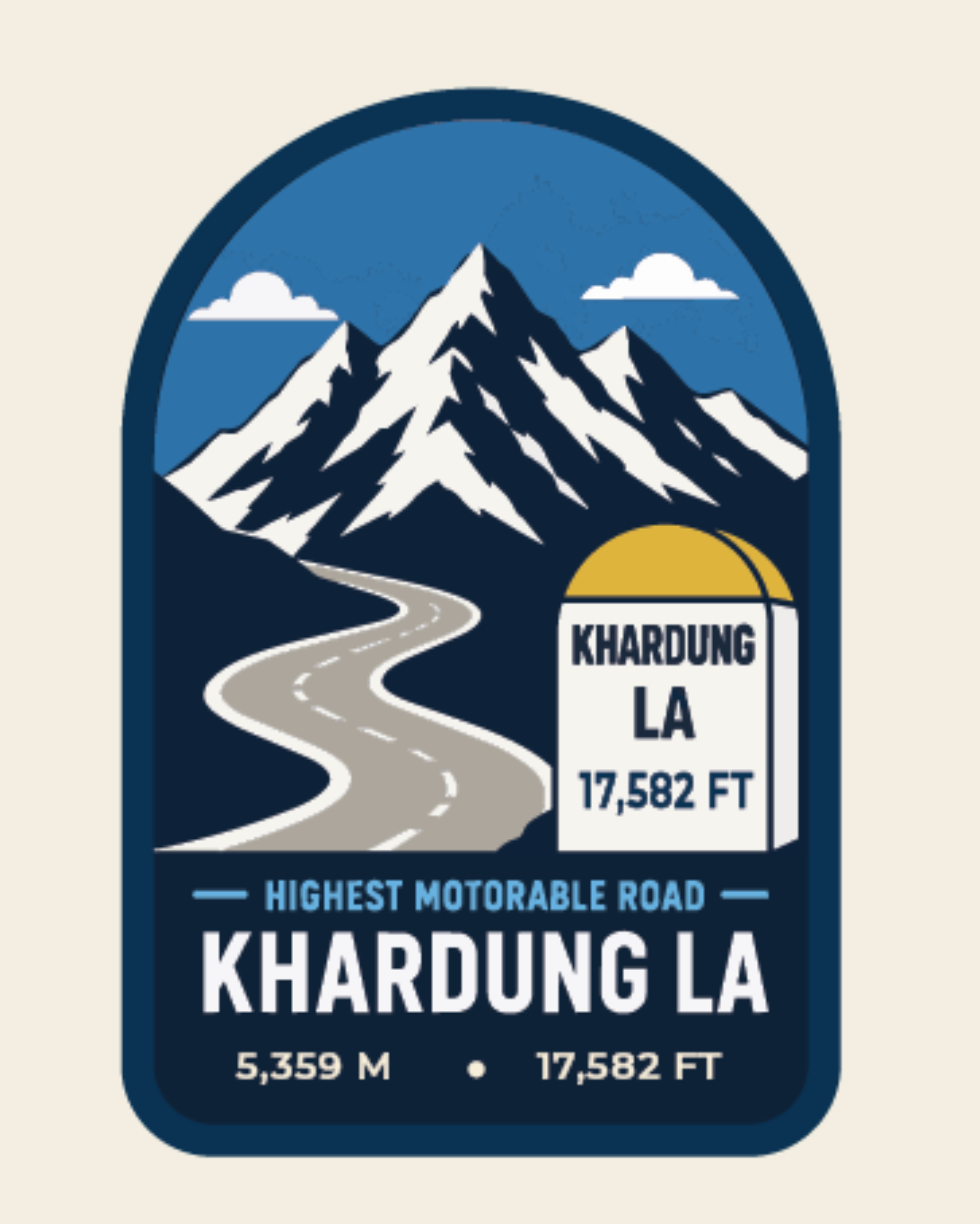 Khardung La - Bag Patch Sticker