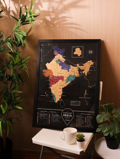 India Travel Scratch Map
