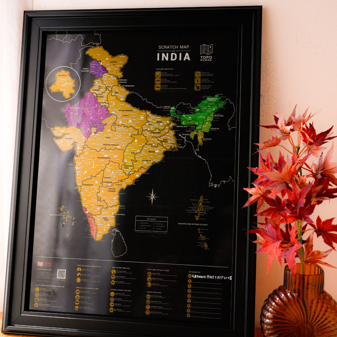 India Travel Scratch Map